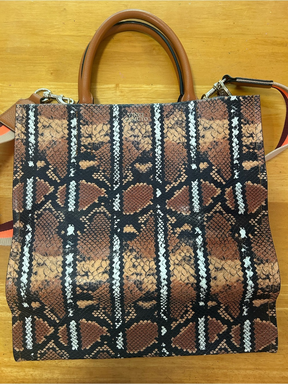 Vince Camuto snakeskin tote